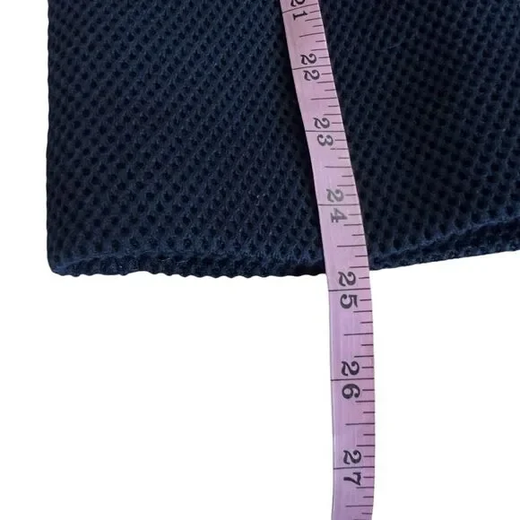 Carolina Herrera Navy Blue Textured Cotton Pencil Skirt NWT Size 4 Career Midi - Picture 6 of 9